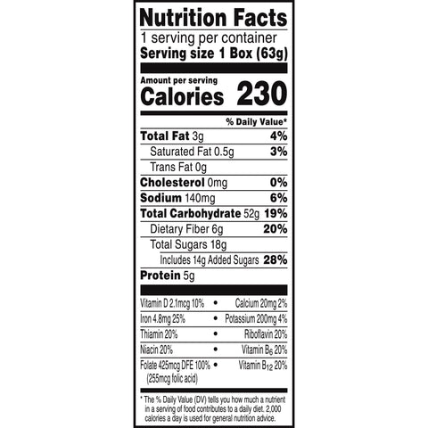 Low Fat Granola With Raisins 70 Per Case 2.22 Ounce Each