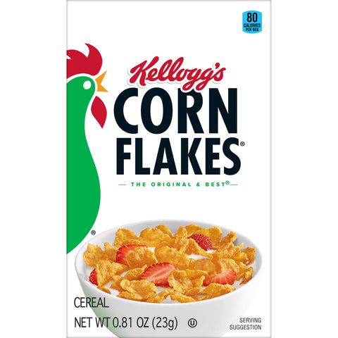 Kelloggs Corn Flakes Cereal, 0.81 Ounce -- 70 per case.