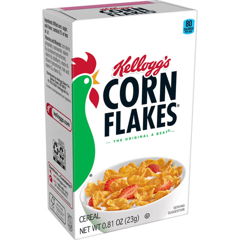 Kelloggs Corn Flakes Cereal, 0.81 Ounce -- 70 per case.