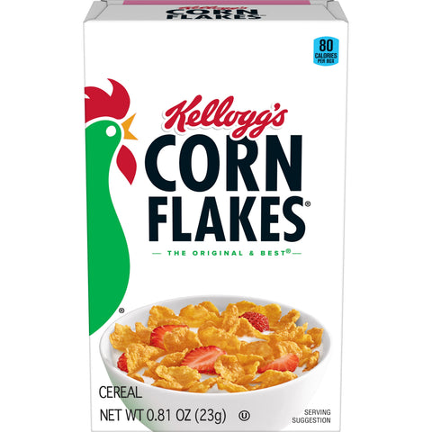 Kelloggs Corn Flakes Cereal, 0.81 Ounce -- 70 per case.