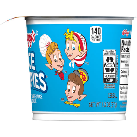 Kelloggs Toasted Rice Krispies Cereal, 1.3 Ounce -- 60 per case.
