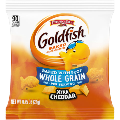 Pepperidge Farm® SNACK CRACKER GOLDFISH® XTRA CHEDDAR BAKED W/ WHOLE GRAIN SINGLE SERVE PACKET