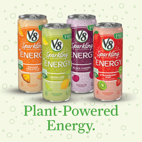 V8 Sparkling Strawberry Kiwi Energy Drink, 11.5 Fluid Ounce -- 12 per case