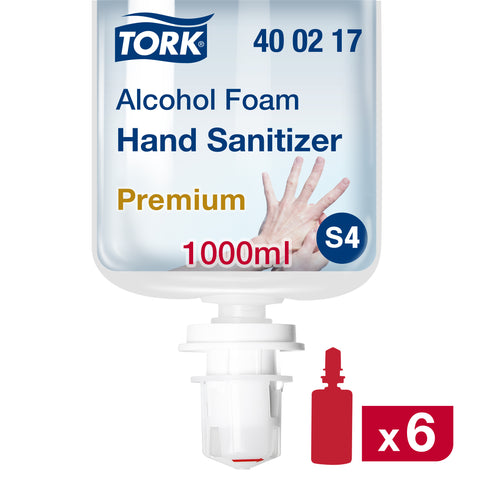 Tork Unscented Premium Alcohol Foam Hand Sanitizer, 1 Liter Bottle -- 6 per case
