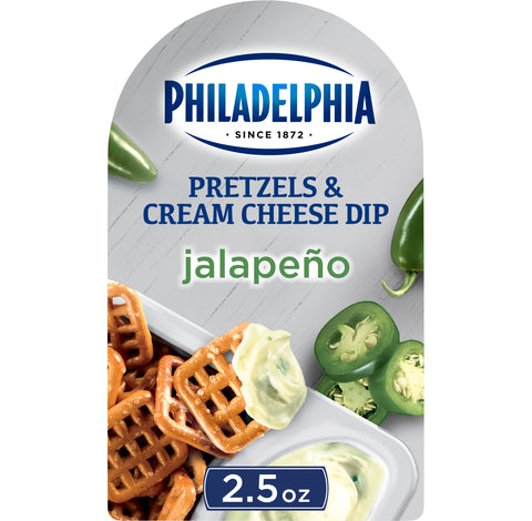 Philadelphia SNACK PRETZELS & JALAPENO CREAM CHEESE DIP