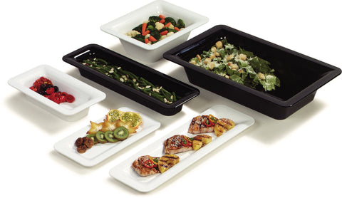 Carlisle PAN FOOD STORAGE DESIGNER DISPLAYWARE™ WHITE THIRD SIZE 1 DEEP