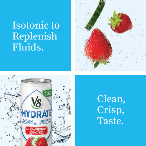 V8® DRINK STRAWBERRY CUCUMBER SUPERIOR HYDRATION CAN
