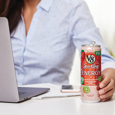 V8 Sparkling Strawberry Kiwi Energy Drink, 11.5 Fluid Ounce -- 12 per case