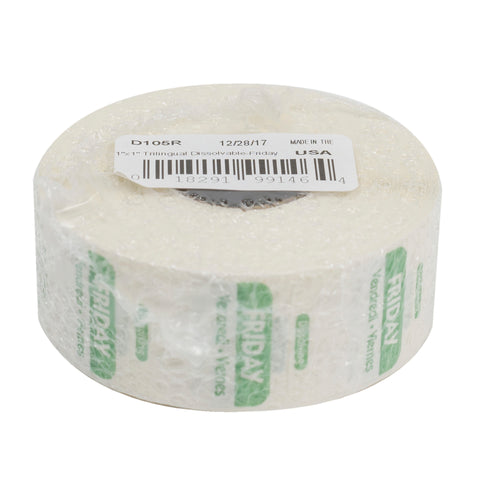 National Checking Green Paper Friday Vendredi Viernes Trilingual Dissolving Label, 1 x 1 inch -- 1000 per case
