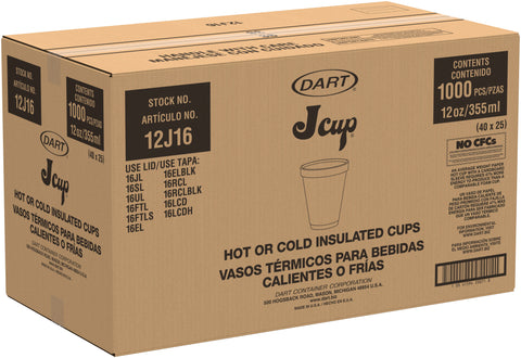 Dart CUP FOAM LOGO 12 OZ