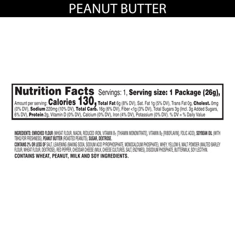 Austin Cheese Sandwich Cracker with Peanut Butter, 0.917 Ounce -- 144 per case.