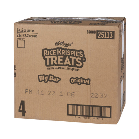 Kelloggs Rice Krispies Treats Original Crispy Marshmallow Squares, 2.2 Ounce -- 72 per case
