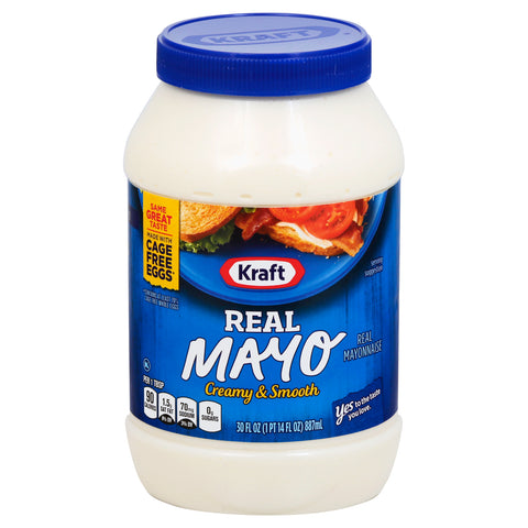Kraft Real Spoonable Mayonnaise, 30 Ounce -- 12 per case.