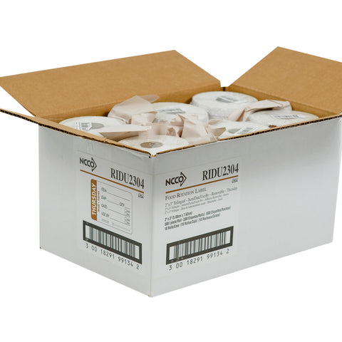 DateIt™ LABEL TRILINGUAL ITEM/DATE/USE BY REMOVABLE BROWN THURSDAY 2X3