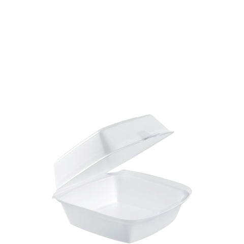 Container Foam White Hinged Large Sandwich 6