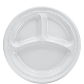 Dart Famous Service® PLATE PLASTIC WHITE 3-COMPARTMENT 10.25