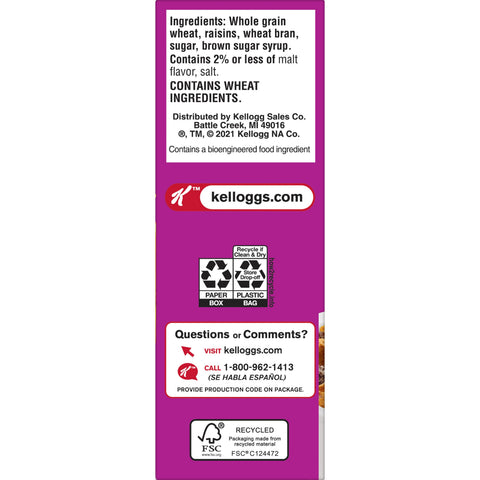 Kellogg's® CEREAL RAISIN BRAN® INDIVIDUAL BOX