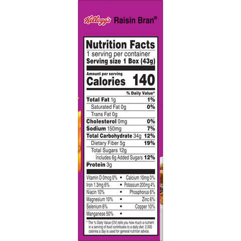 Kellogg's® CEREAL RAISIN BRAN® INDIVIDUAL BOX