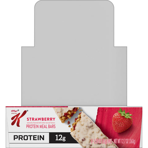 Kelloggs Special K Protein Meal Bar, Strawberry, 1.59oz, 8/Box