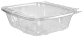 Container Plastic Clear Tamper-resistant Tamper-evident W/ Flat Lid 24 Oz