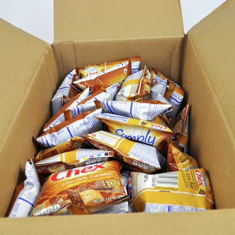 Simply Chex Chocolate Caramel Cereal Pieces, 1.03 Ounce -- 60 per case.