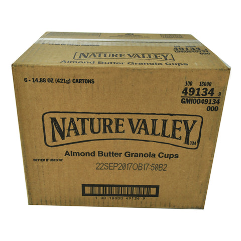 Nature Valley Almond Butter Granola Cups, 14.88 Ounce -- 6 per case.