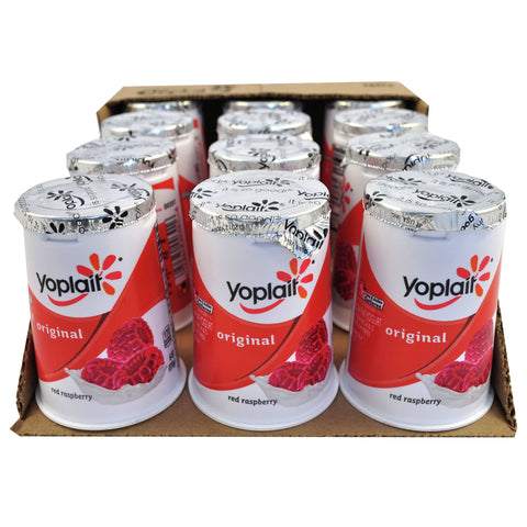 Yoplait Original Red Raspberry Yogurt, 6 Ounce -- 12 per case.