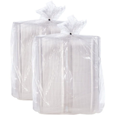 Container Plastic Hinged Clear 6x6x3