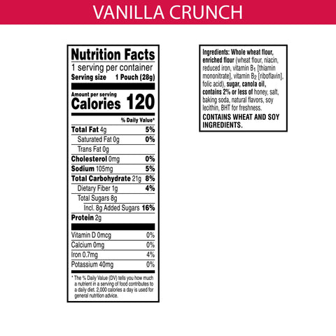 Kelloggs Chat Snax Vanilla Crunch Graham Crackers, 1 Ounce -- 210 per case