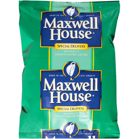Maxwell House Special Delivery Decaf Ground Coffee - 1.5 oz. pouch, 112 pouches per case