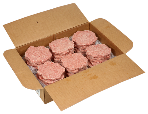 Advance Food Chopped Cubed Beef Steak, 4 Ounce -- 40 per case.