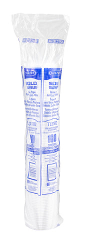 Solo White Plastic Traveler Lid Only, 10 Ounce -- 1000 per case.