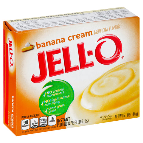 Jell O Banana Cream Instant Pudding, 5.1 Ounce -- 24 per case.