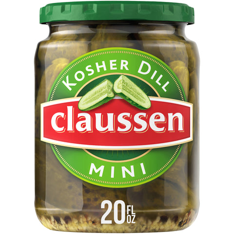 Claussen Kosher Dill Mini Pickles, 20 Ounce -- 12 per case