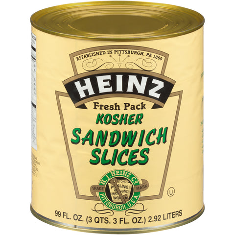 Heinz Sandwich Sliced Pickle , 99 Fluid Ounce -- 10 Case
