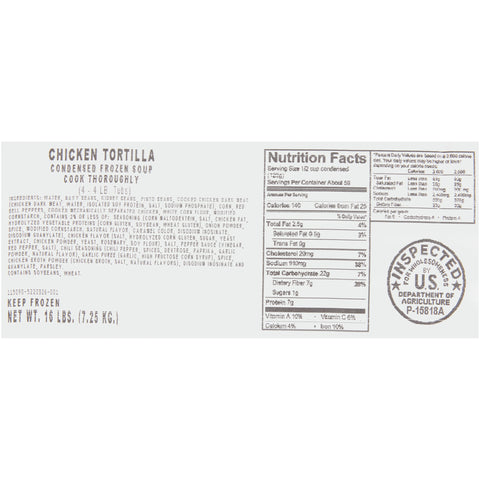 Soup Chicken Tortilla (w) 165090/78001221