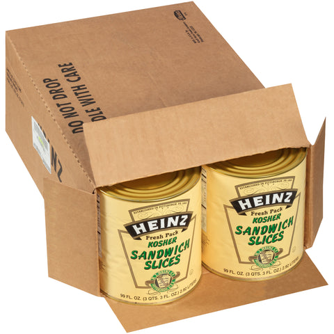 Heinz Sandwich Sliced Pickle , 99 Fluid Ounce -- 10 Case