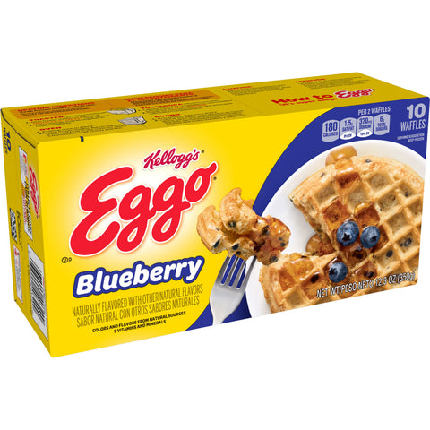 Kelloggs Eggo Blueberry Waffle, 12.3 Ounce -- 8 per case.