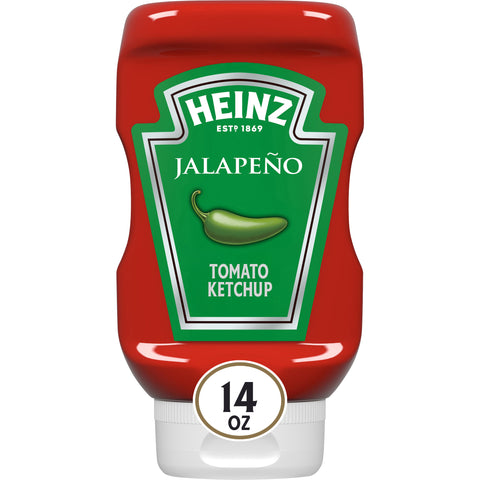 Heinz Tomato Ketchup Blended with Real Jalapeno, 14 Ounce -- 6 per case.