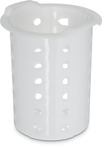Carlisle CYLINDER SILVERWARE WHITE PLASTIC PERMA-SIL
