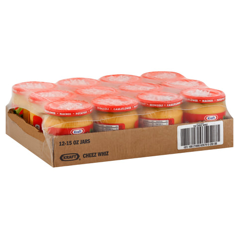 Kraft Cheez Whiz Original Plain Cheese Dip, 15 Ounce -- 12 per case.