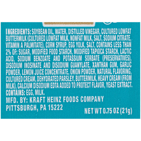 Heinz Dunk Cup Ranch Dressing, .75 Ounce -- 100 Case