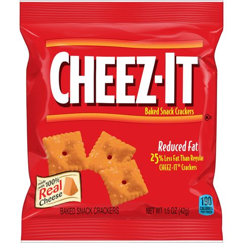 Cheez-It Reduced Fat Baked Snack Crackers - 1.5 oz. bag, 60 per case