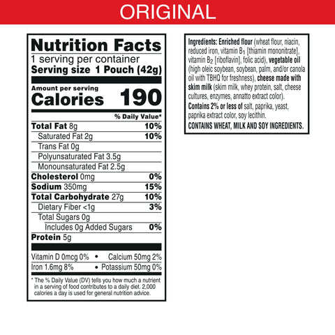 Cheez-It Reduced Fat Baked Snack Crackers - 1.5 oz. bag, 60 per case