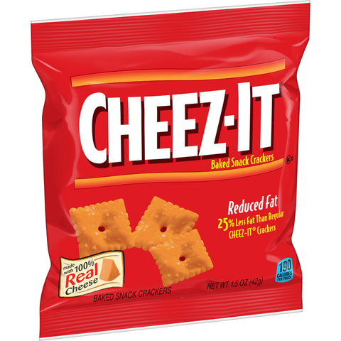 Cheez-It Reduced Fat Baked Snack Crackers - 1.5 oz. bag, 60 per case