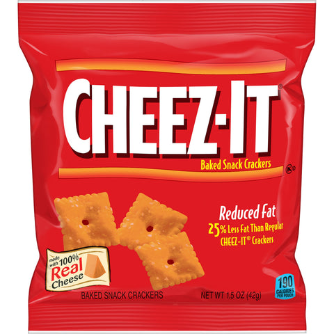 Cheez-It Reduced Fat Baked Snack Crackers - 1.5 oz. bag, 60 per case