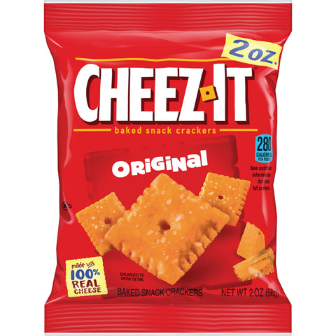 Cheez-It Original Baked Snack Crackers - 2 oz. bag, 60 per case