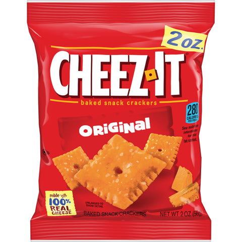 Cheez-It Original Baked Snack Crackers - 2 oz. bag, 60 per case