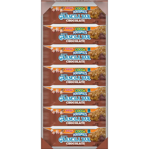 Kelloggs Cocoa Krispies Chocolate Chewy Cereal Bar, 1.34 Ounce - 24 per pack -- 4 packs per case.