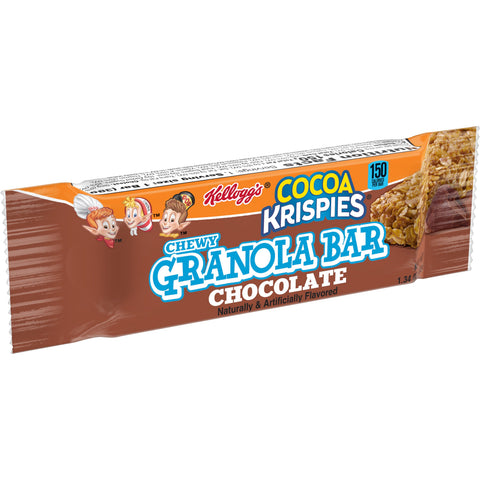 Kelloggs Cocoa Krispies Chocolate Chewy Cereal Bar, 1.34 Ounce - 24 per pack -- 4 packs per case.